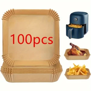 100pcs Non Stick Baking Paper Pads, Suitable for Air Fryers, Ovens, Microwaves, Baking Cookies and Pastry Paper