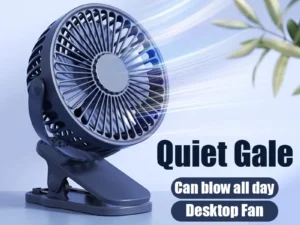 Portable USB Mini Handheld Clip Fan Convenient And Ultra-quiet Electric Fan Rechargeable Student Cute Small Cooling Ventilador
