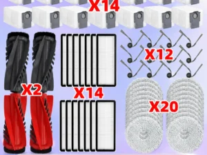Fit For ( Roborock Qrevo Curv / S5V / S5X / 5A1 / 5XC / 5AE / CurvC / Qrevo C / Qrevo C Pro ) Parts Brush Filter Mop Cloth Bag