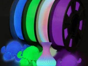 Glow in The Dark Filament Multicolor, Green, Blue, Purple and Rainbow, PLA Filament 1.75 mm, 3D Printer Filament Bundle