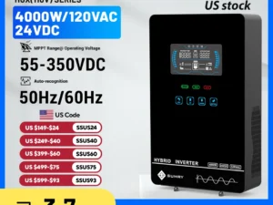 Sumry 4kw Hybrid Inverter Off Grid Pure Sine Wave solar Inverter 24V 140A 5600W 50Hz/60Hz for 6.25 Inch LCD Display