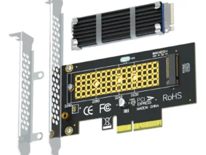 M.2 PCIe Adapter with M.2 Heatsink for NVMe SSD, PCIe 4.0 X4 Interface