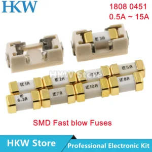 1808 125V 0451 SMD Fast blow Fuse 0.5A 0.75A 1A 2A 3A 4A 5A 6.3A 8A 10A 12A 15A 500MA 0451 Ultra-rapid Fuse 0451010.MRL