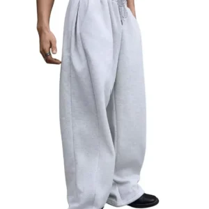 2025 men's wide leg sweatpants, European and American men's and women's sweatpants, waist drawstring straight leg loose casual s