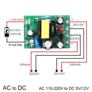 1pc New Hot Mini AC-DC Converter AC 110V 220V To DC 12V 0.2A+5V Module Board Wholesale
