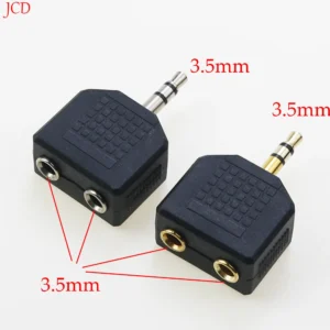 1 Piece 3.5mm Stereo Headphone Jack Splitter Adapter Plug 1 for 2 Socket plug splitter Y adapter Drop Sending