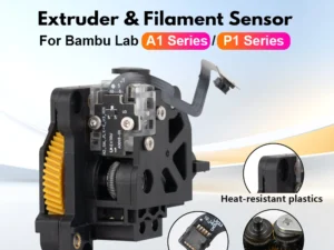 Trianglelab® For Bambu Lab P1S P1P Extruder with Filament Sensor, Hardened Steel Dual Gears, Heat Resistant and Wear Resistant