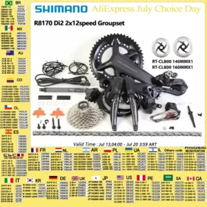 Shimano ULTEGRA Di2 R8170 2x12s Groupset Di2 R8100 Crankset 11-30T 11-34T Cassette FD RD R8150 Derailleur For Road Bike Groupset