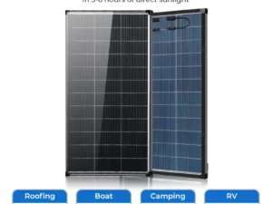 AeternaSol 400W/200W Watt 25% High-Efficiency PV Power for Home Rooftop 18B N-Type Bifacial Solar Panel 12V Monocrystalline Solar Panel 18BB Cells High Efficiency Module RV Marine Boat Caravan Off Grid Monocrystalline Solar Panels Charging 12V Camping