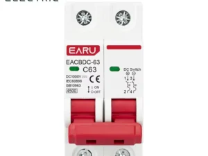 2P DC 1000V MCB PV Solar Mini Circuit Breaker Overload Protection Switch 6A 10A 16A 20A 25A 32A 40A 50A 63A Photovoltaic System