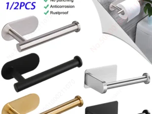 1~2PCS Toilet Paper Rack Bathroom Paper Towel Holder Adhesive Absorbent Paper Dispenser WC Kitchen Hardware Storage Accessories