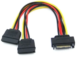SATA Power Y Splitter Cable 15 Pin SATA Male to Dual 15 Pin Female Power Cable 20CM Sata Extension Cord For HDD SSD Hard Disk