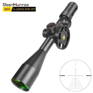 WestHunter WHI 6-24X50 SFIR FFP Scope First Focal Plane Riflescope Big Parallax Wheel R&G Illuminated Lock Reset Sights