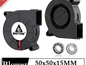Gdstime 5015 Blower Fan 24V 12V 5V 50MMx15MM Turbine Radial Fan 5015 Dual Ball High Speed Cooler for 3D Printer Parts Cooling