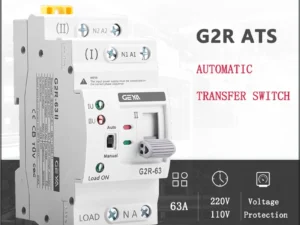GEYA G2R ATS Mini Automatic Transfer Switch 220V 230V Dual Power Electrical Selector Switches Uninterrupted Power 63A 110V