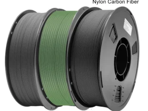 NEXAFORGE 3KG PA6-CF Carbon Fiber Nylon Filament 1.75mm , 3D Printing Heat Resistance Stiff & Strong, PA-CF 3 Rolls 1KG Spool