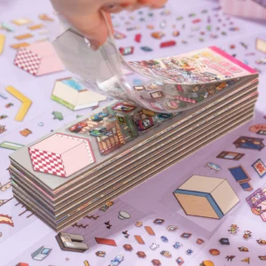 12Pcs 12in1 3D Landscape Stickers Collection Book Album Cartoon Scene DIY Toy Game Festival Birthday Gift for Kid Girl Child