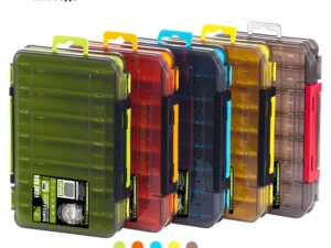 SAMOLLA Double-Sided Compact Tackle Box - Streamline Fishing with Durable, Versatile Organizer for Lures, Hooks, Baits