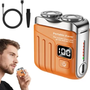 Electric Shaver with Smart LED Display, 9000 RPM Motor, 180 Days Standby, Waterproof Body, 1-Hour Quick Charge, Portable