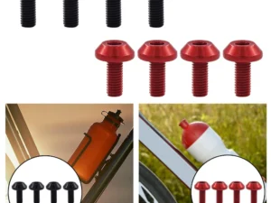 4Pcs Bicycle Water Bottle Cage Bolt Cycling Accessories Kettle Holder Aluminum M5 Screw Handle Bikes Part for MTB Road Bike
