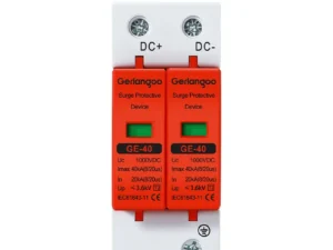 2P DC SPD 20KA 40KA Surge Protective Device 500V 600V 800V 1000V Voltage Protector Solar PV Photovoltaic Lightning Arrester