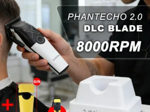 JUCAI X-01 Professional Hair Clipper for Men PHANTECHO2.0 DLC Blade Brushless Motor with Dock Professional Hair Cutting Machine