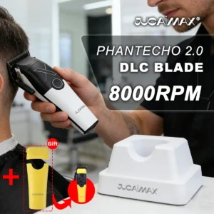 JUCAI X-01 Professional Hair Clipper for Men PHANTECHO2.0 DLC Blade Brushless Motor with Dock Professional Hair Cutting Machine