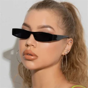 Small Rectangle Sunglasses Women Men Retro Narrow Frame Leopard Vintage Square Sun Glasses Female Punk Cat Eye Eyewear Oculos