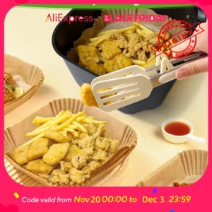 100pcs, Square Disposable Air Fryer Liners (9in), Paper Air Fryer Liner Pots, Paper Basket Bowls, Baking Trays, Oven Acces