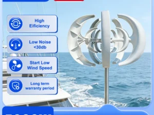 US Delivery 5000W Vertical Turbine 12V/24V Low-Noise Household 220V With Free Charging Controller