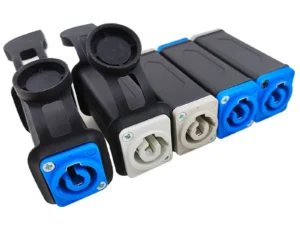 1pc LED PowerCon AC Coupler Adapter Extender Connector High Quality Speakon Panel Mount Straight Adapter Blue White