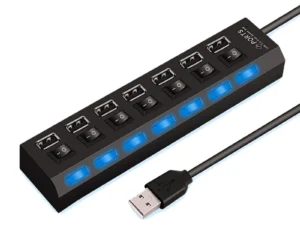 High Speed 4/7 Ports USB HUB 2.0 Adapter Expander Multi USB Splitter Multiple Extender with LED Lamp Switch for PC Laptop