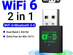 900Mbps USB WiFi Bluetooth 5.4 Adapter 2in1 Dongle Dual Band 2.4G 5GHz USB WiFi 6 Network Wireless Wlan Receiver DRIVER FREE