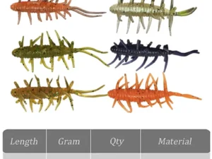 Floating Soft Lures 8 PCS PVC Wobbler Plastic Artificial Threaded Swimbait WIth Salts East to Cast Fish Baits For Bass Pike