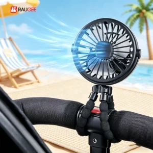 Mini Clip Fan Portable Stroller Fan Smart Octopus Fan Handheld Fan 360° Rotate Bike Car Tripod Fan Rechargeable Clip Fan