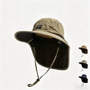 Caps Summer Wide Brim Neck Protection Unisex Bucket Hats Outdoor Visor Quick-drying Panama Sunscreen Tied Fishing Hiking Hat