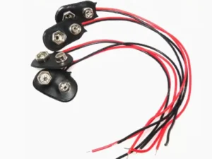 5pcs 9V Battery Snap Connector Clip Lead Wires Holder Length 15cm