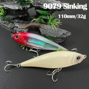 32g 110mm Sinking Pencil Fishing Lures 3D Inshore Twitch Bait Saltwater Trout Carp Artificial Bait Wobblers Fishing Accessories