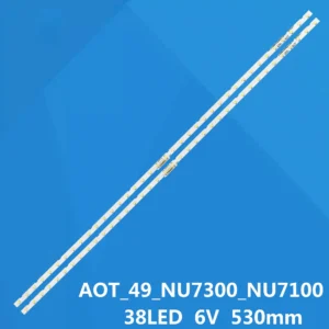 LED Backlight Strip (2) for UE49NU7102 49NU7100 UE49NU7100K BN61-15483A MET49BL Y18 CY-CN049HGLV5H UE49NU7300 BN96-45953B 45953A