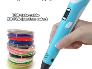 Electronic 3D Printing Pen with 9M PLA Consumables High-Temperature 3D Graffiti Tool Intelligent Toy Christmas Birthday Gift