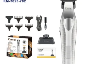 Kemei 3023-702 Zero Gapped Cordless Hair Trimmer Professional Hair Clipper Men Barber Rechargeable Finish Hair Citing Machine