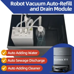 Ecovacs X11 X12 T90 X9 T50 X8 X1 Robot Vacuum Water Change Kit Auto Water Refill and Drain Water Hookup Accessories ModuleM