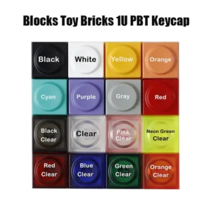Blocks Toy Bricks 1U 1X PBT Keycap Mechanical Keyboard Low Profile Blank Transparent Clear PC Backlit Key Cap Mx Seitch ESC WASD
