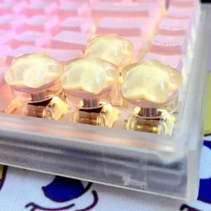 4PCS Cute Star Keycaps Translucent Beautiful Girl Personalized Gift Key Cap for Mechanical Keyboard Game Office Accessories
