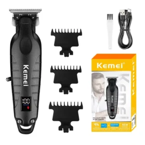 Kemei Km-2293 Barber Cordless Hair Trimmer 0mm Zero Gapped Carving Hair Clipper Professional Electric Finish Cutting Machine