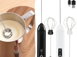 1Pc Electric Milk Frother Coffee Milk Frother Coffee Mixer 500mAh USB-Charging Portable Egg Beater Coffee Milk Mixing Blender