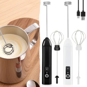1Pc Electric Milk Frother Coffee Milk Frother Coffee Mixer 500mAh USB-Charging Portable Egg Beater Coffee Milk Mixing Blender