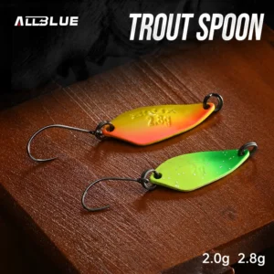 ALLBLUE GIGA BURST Spoon 2g 2.8g Metal Bait Fishing Lure for Stream Area Trout Material Spinner Freshwater Fishing Tackle Gear