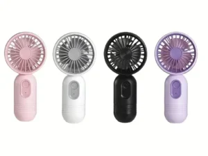 Mini Handheld Fan 3-Speed Strong Wind USB Rechargeable Long Lasting Portable Desk Fan For Students Office Outdoor Travel Camping