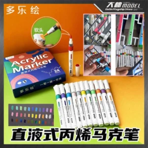 Pen Color Pens On Model Water Based Metallic Color Soft Head Direct Liquid Type Acrylic Marker MARKER